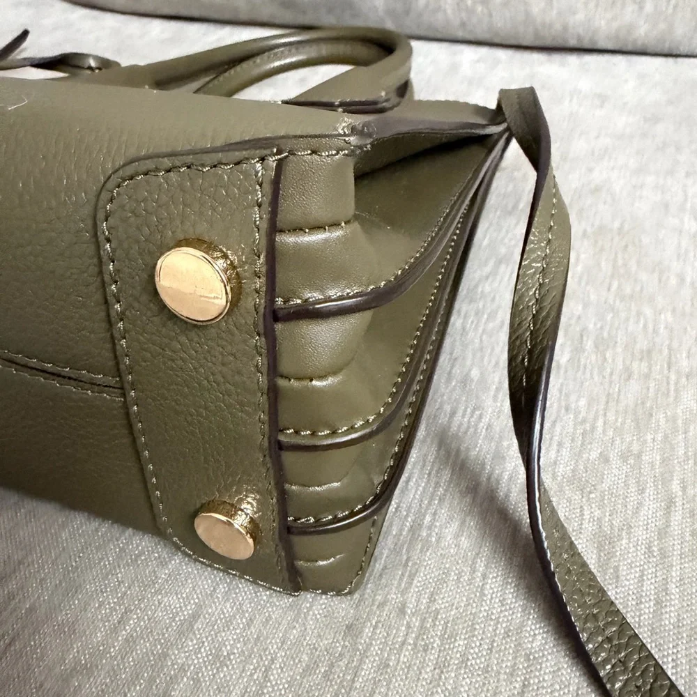 Michael Kors Olive Green Leather Satchel
